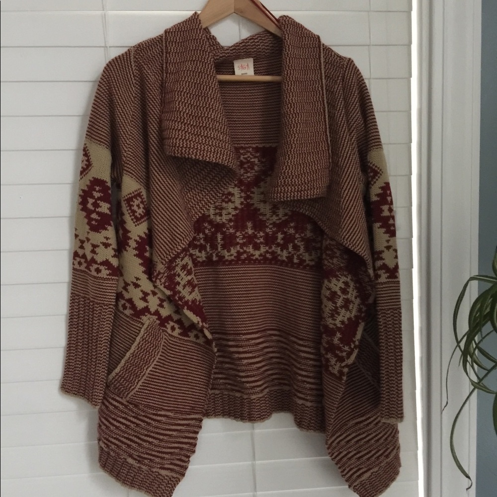 Saga tribal print cardigan sweater